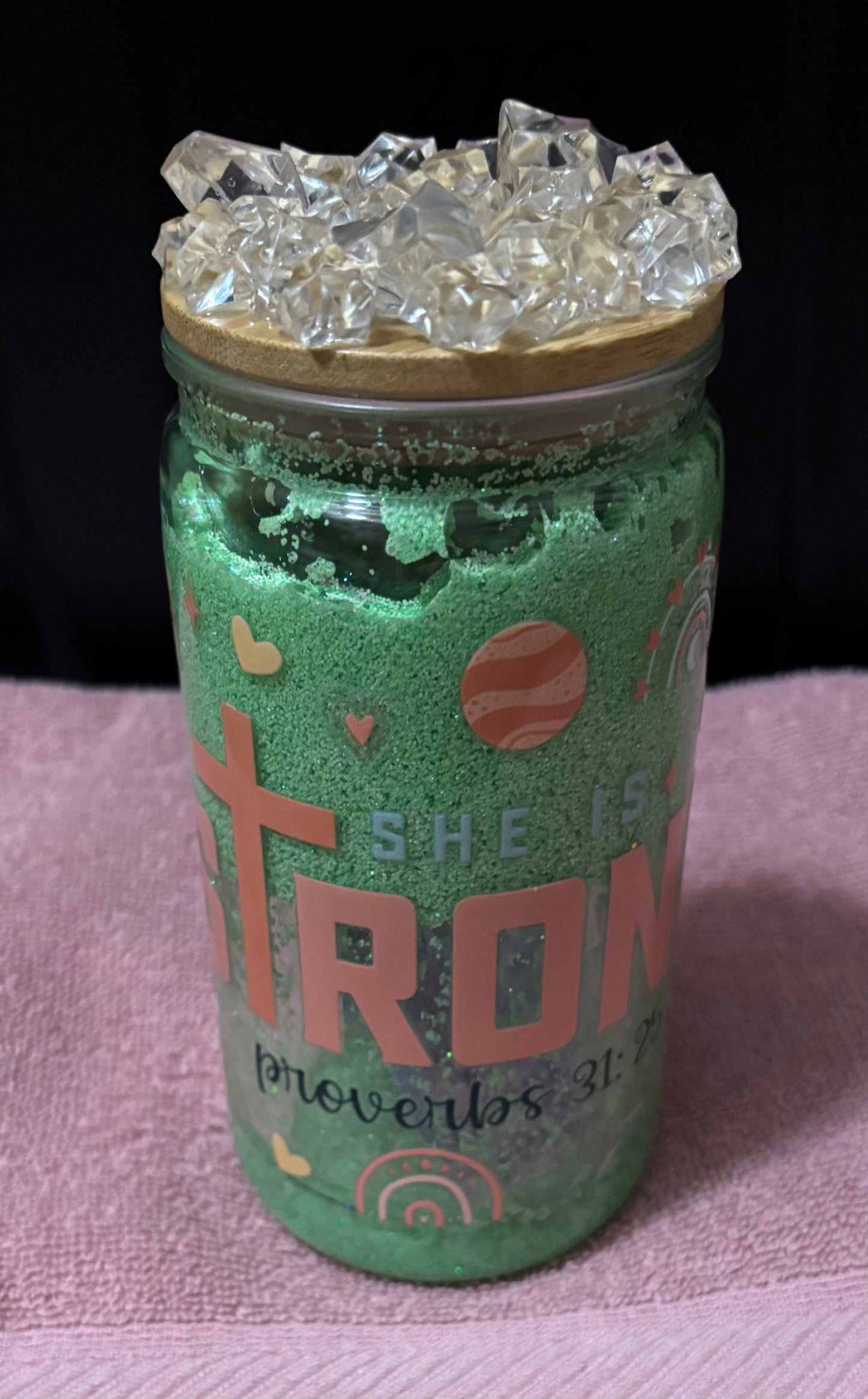 Strong 16oz snow globe tumbler