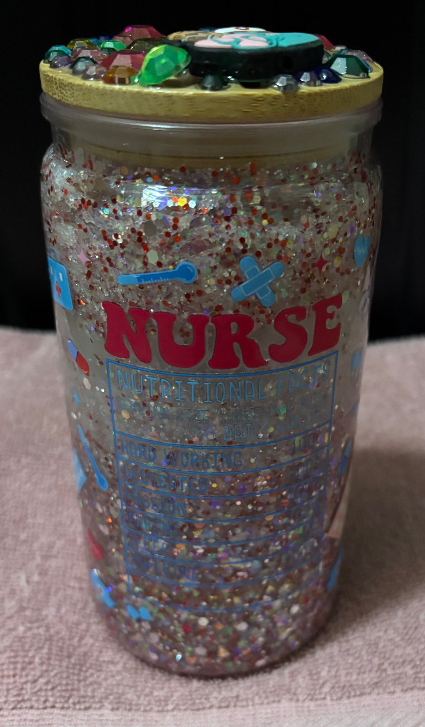 Nurse 16oz snow globe tumbler