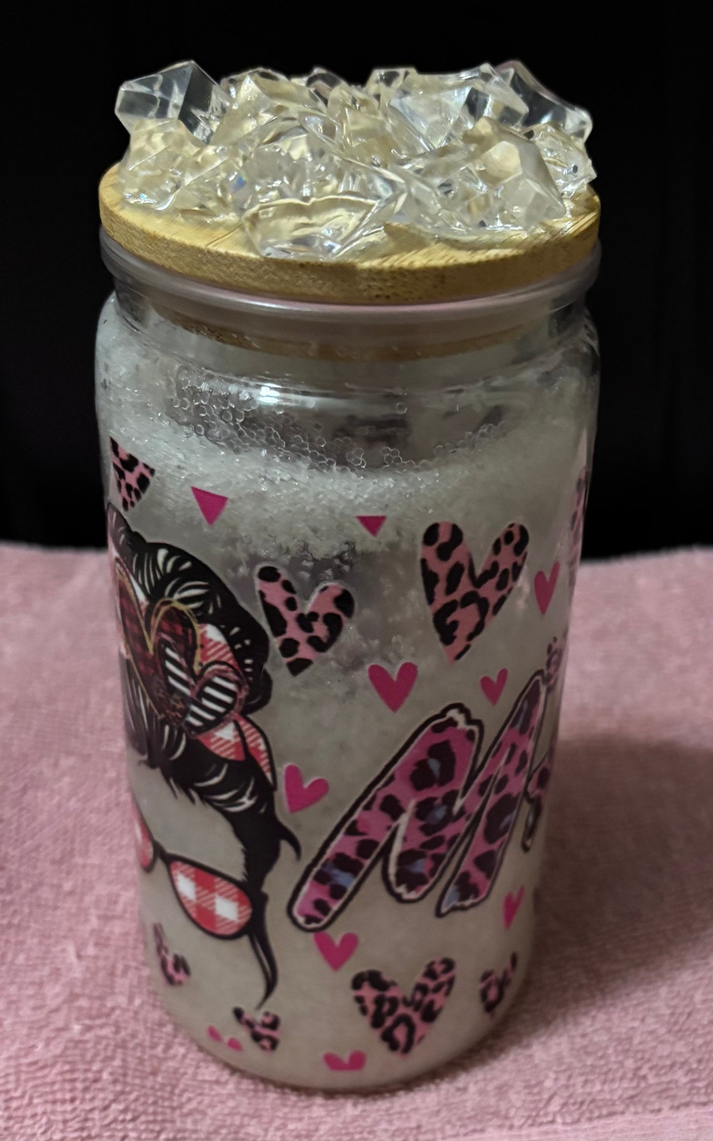 Mama Make over 16oz snow globe tumbler