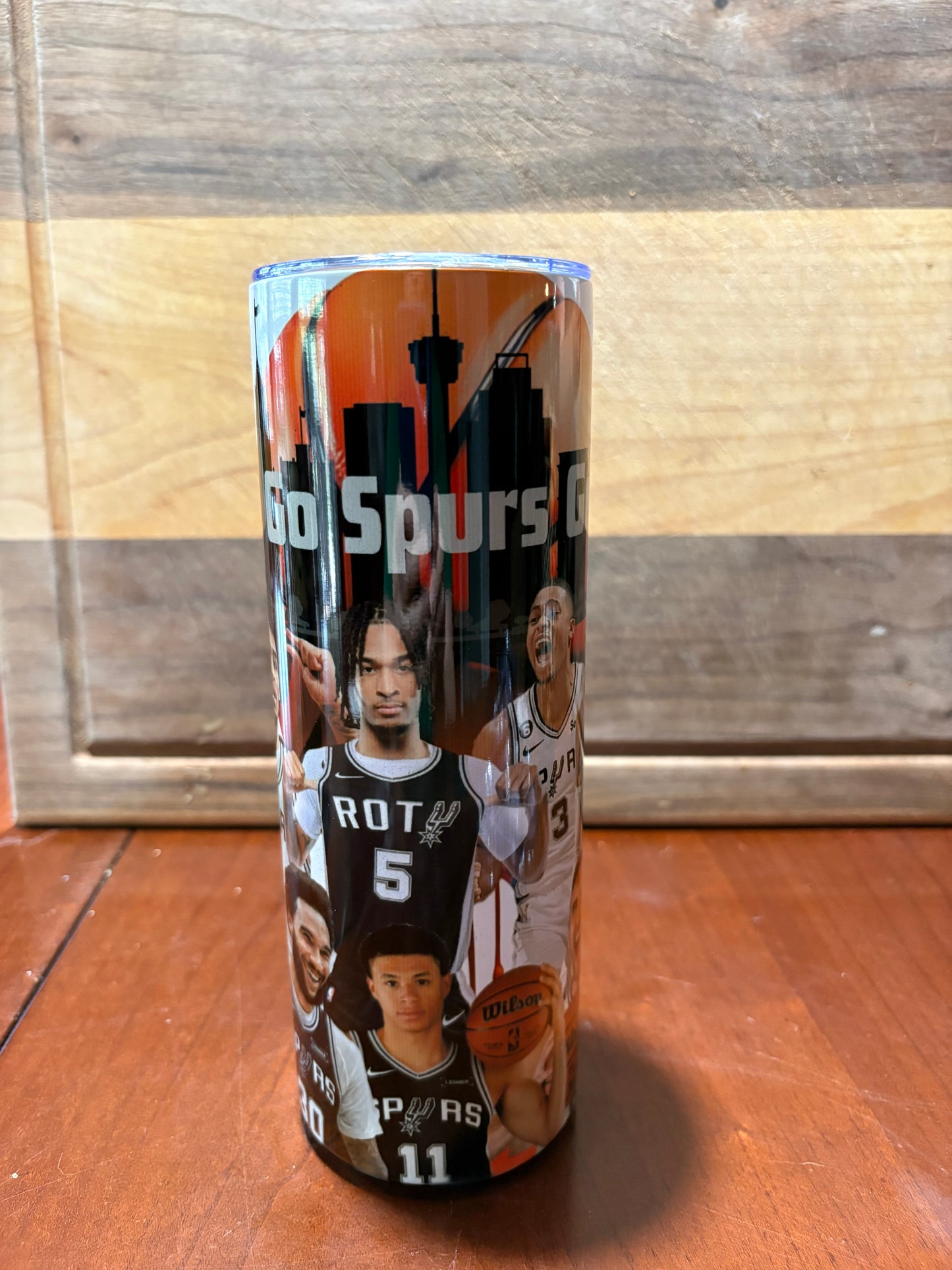 Spurs Team 20oz skinny tumbler