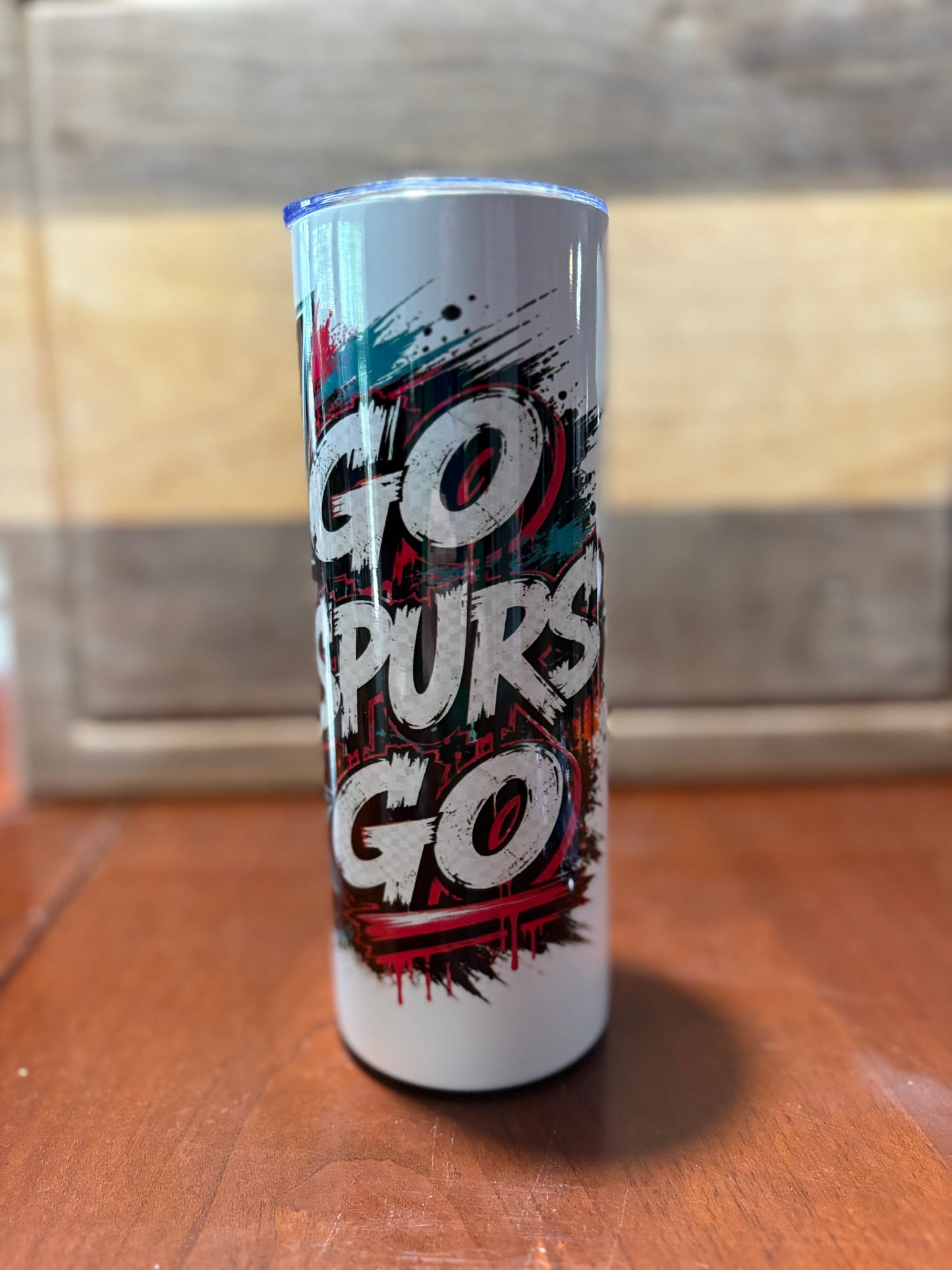 Coyote Go Spurs Go 20oz skinny tumbler