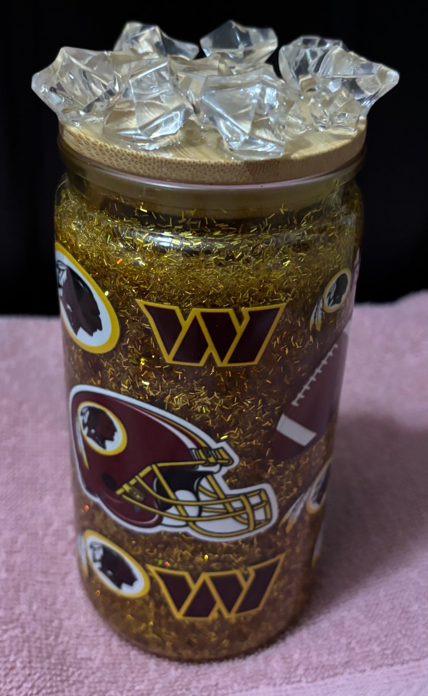 Washington redskins 16oz snow globe tumbler