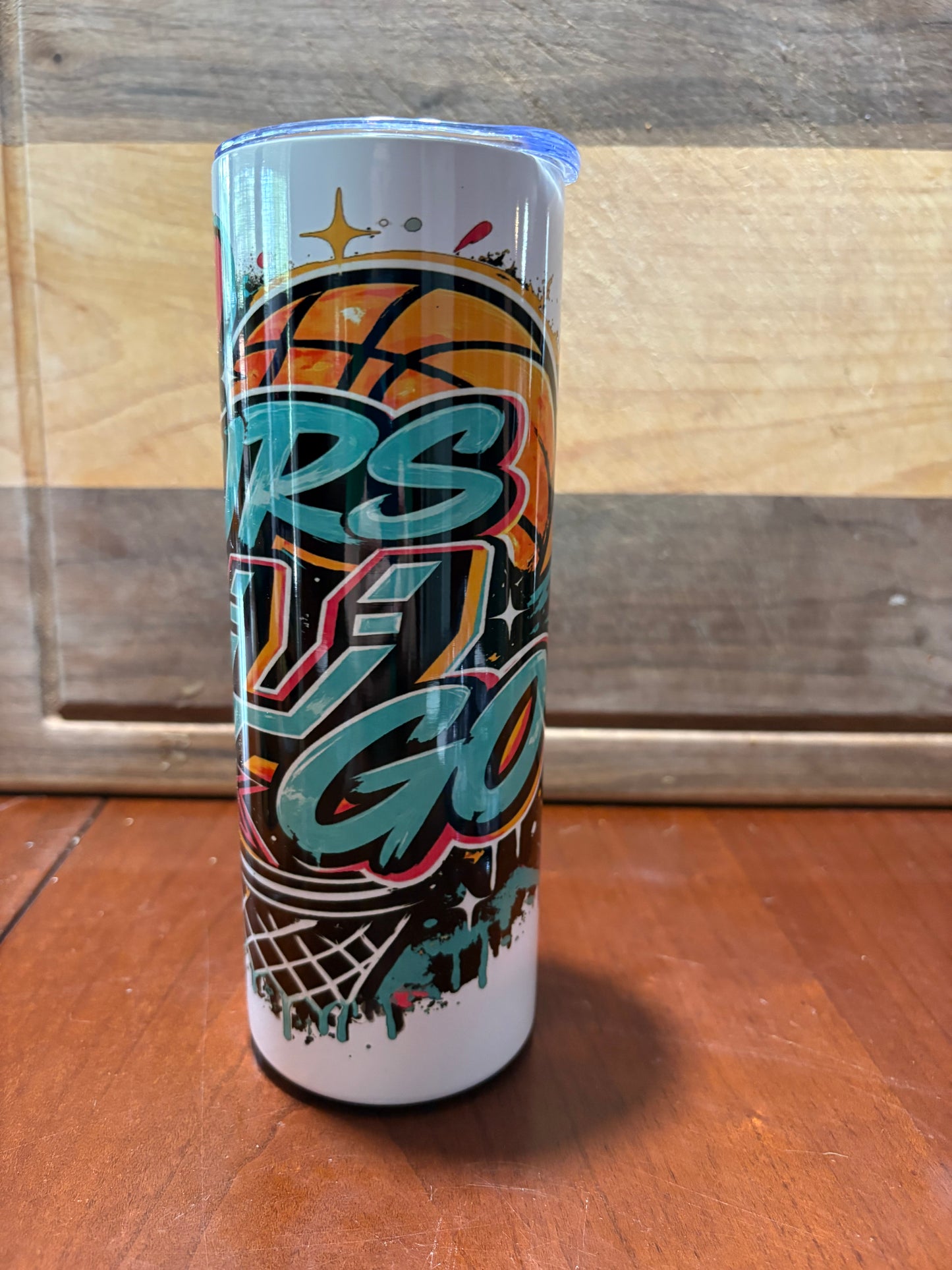 Go Spurs Go 20oz skinny tumbler