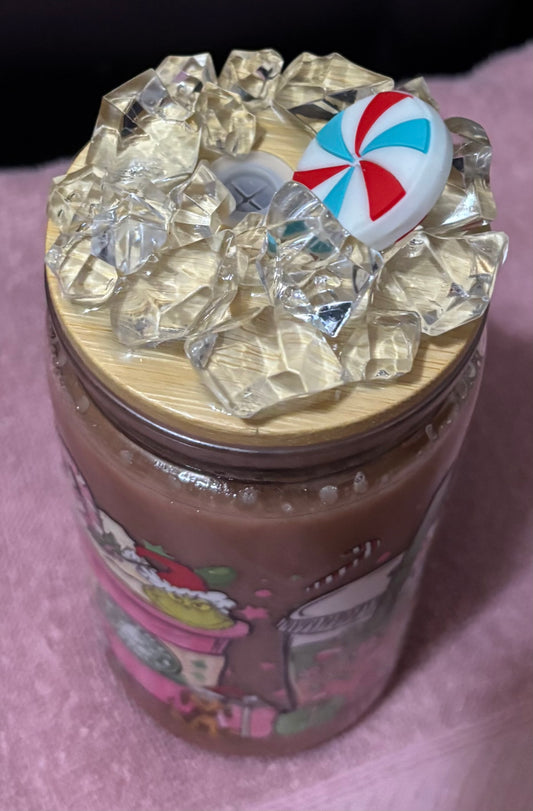 Grinch snow globe tumbler 16oz