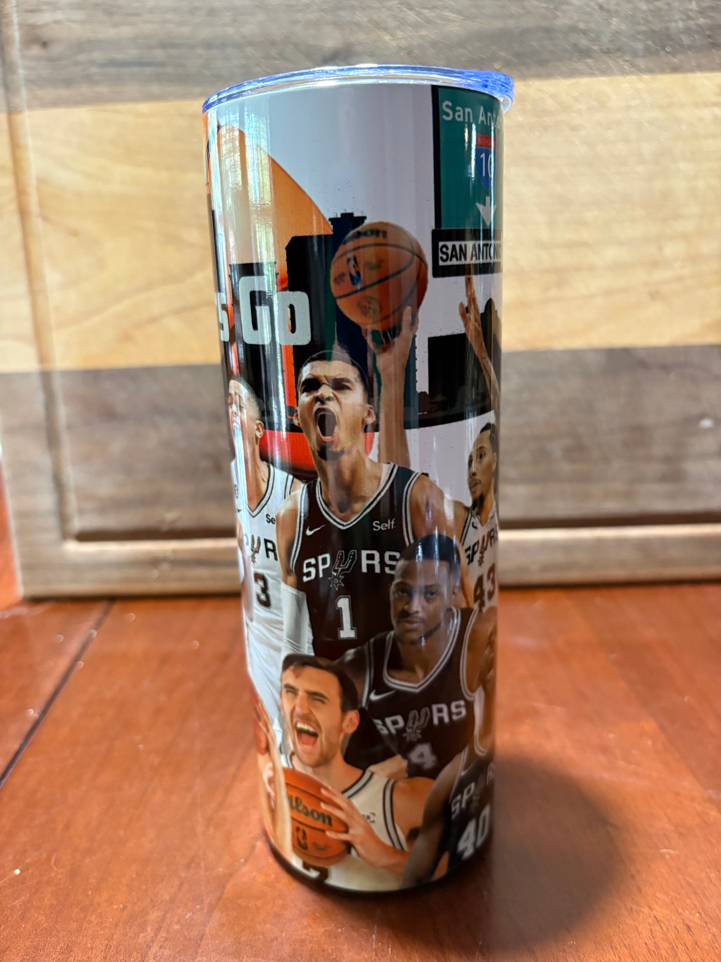 Spurs Team 20oz skinny tumbler