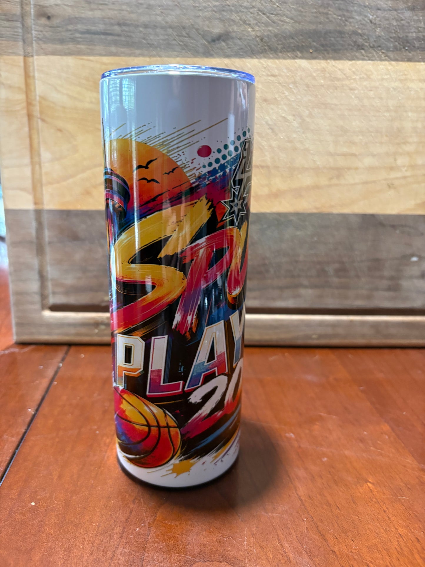 Spurs Playoffs 2026 20oz skinny tumbler