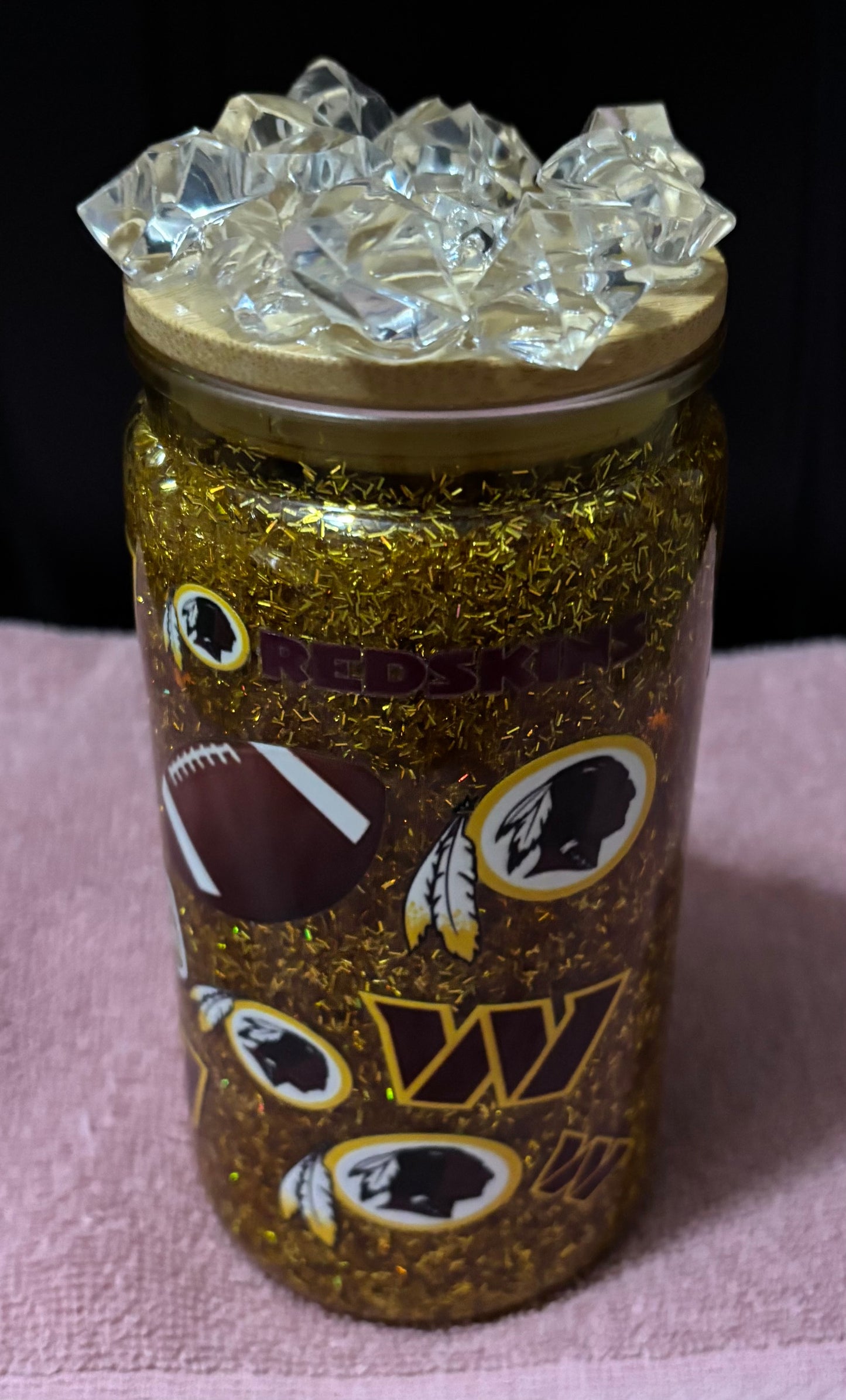 Washington redskins 16oz snow globe tumbler