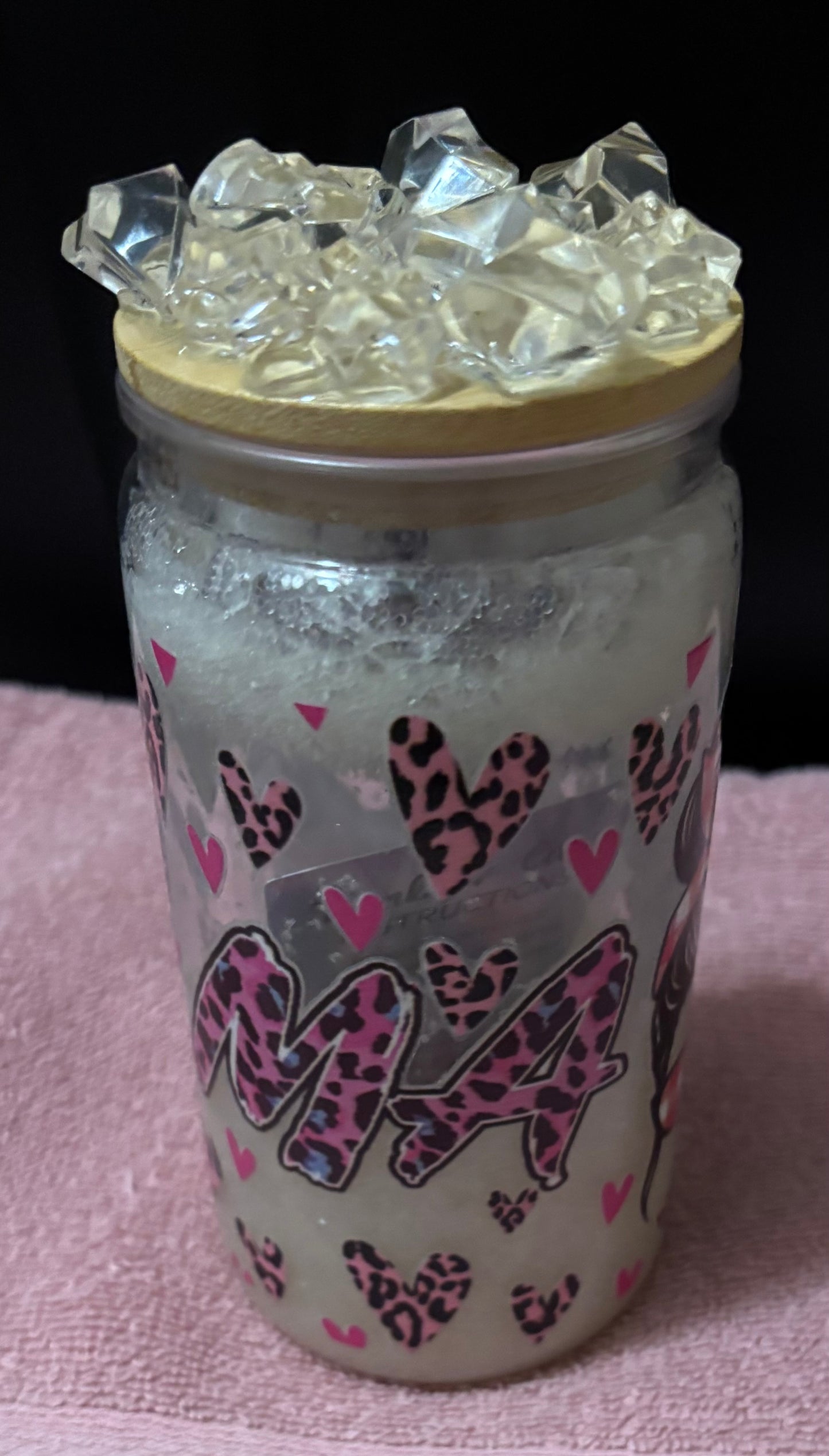 Mama Make over 16oz snow globe tumbler