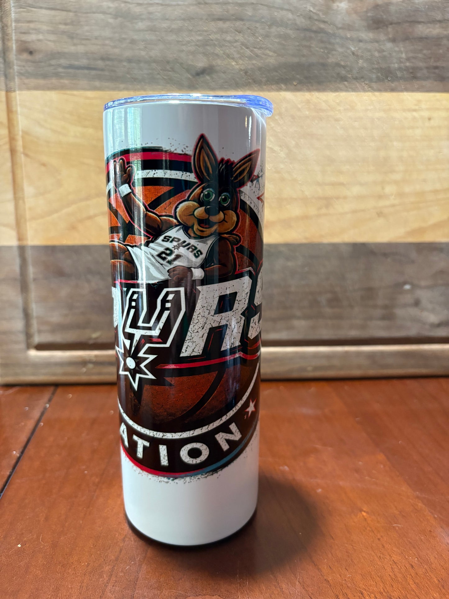 Spurs Nation 20oz skinny tumbler