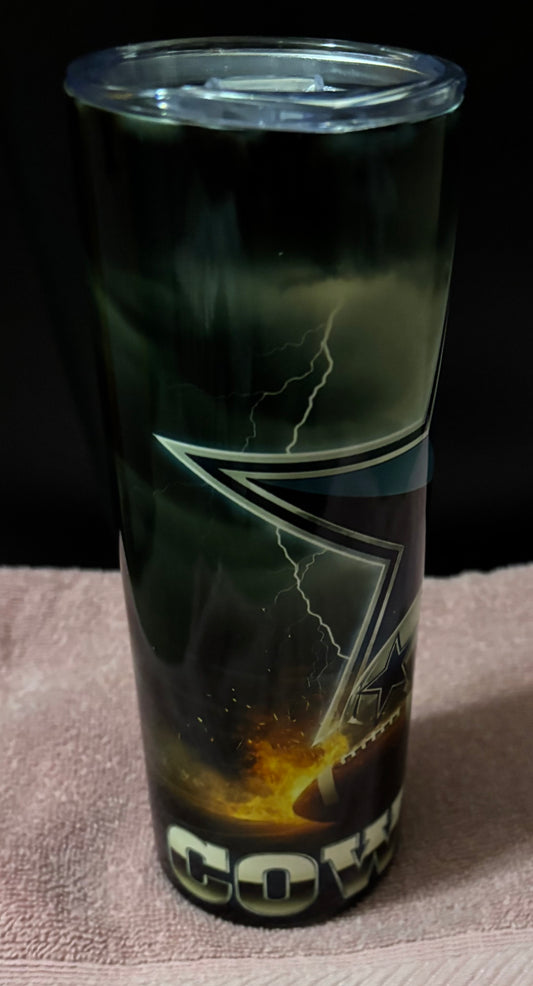 Dallas Cowboys Fire 20oz skinny tumbler