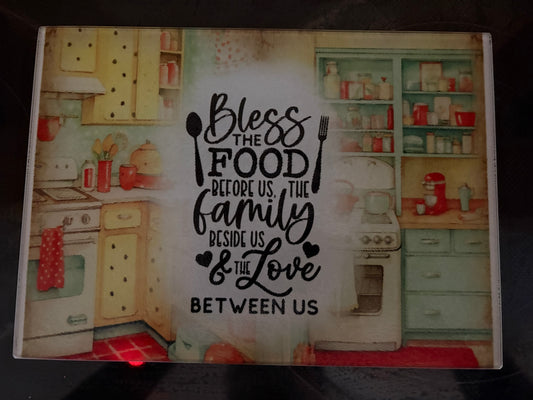 Family Glass Cutting Board (8”x11”)