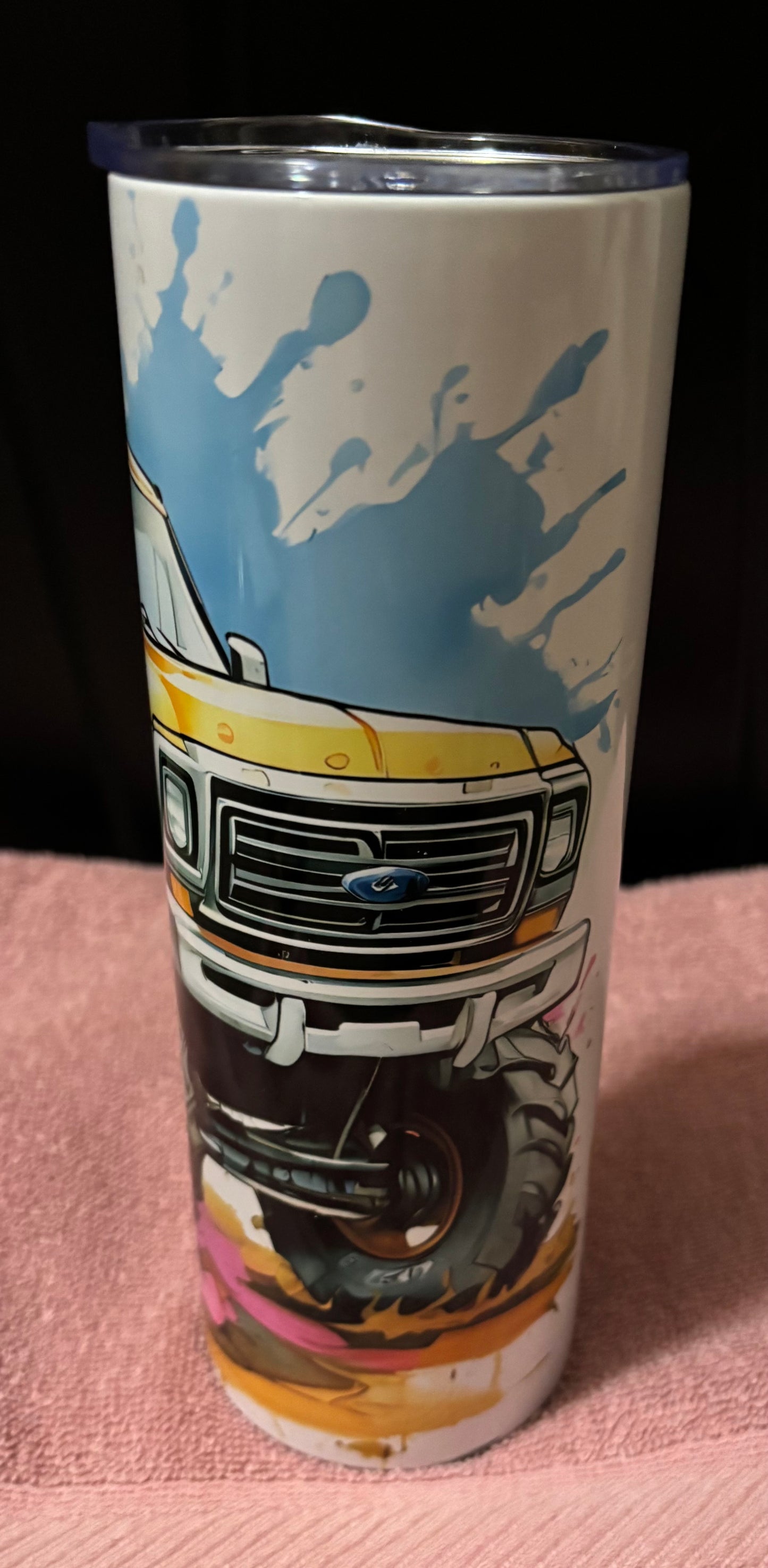 Monster truck 20oz skinny tumbler