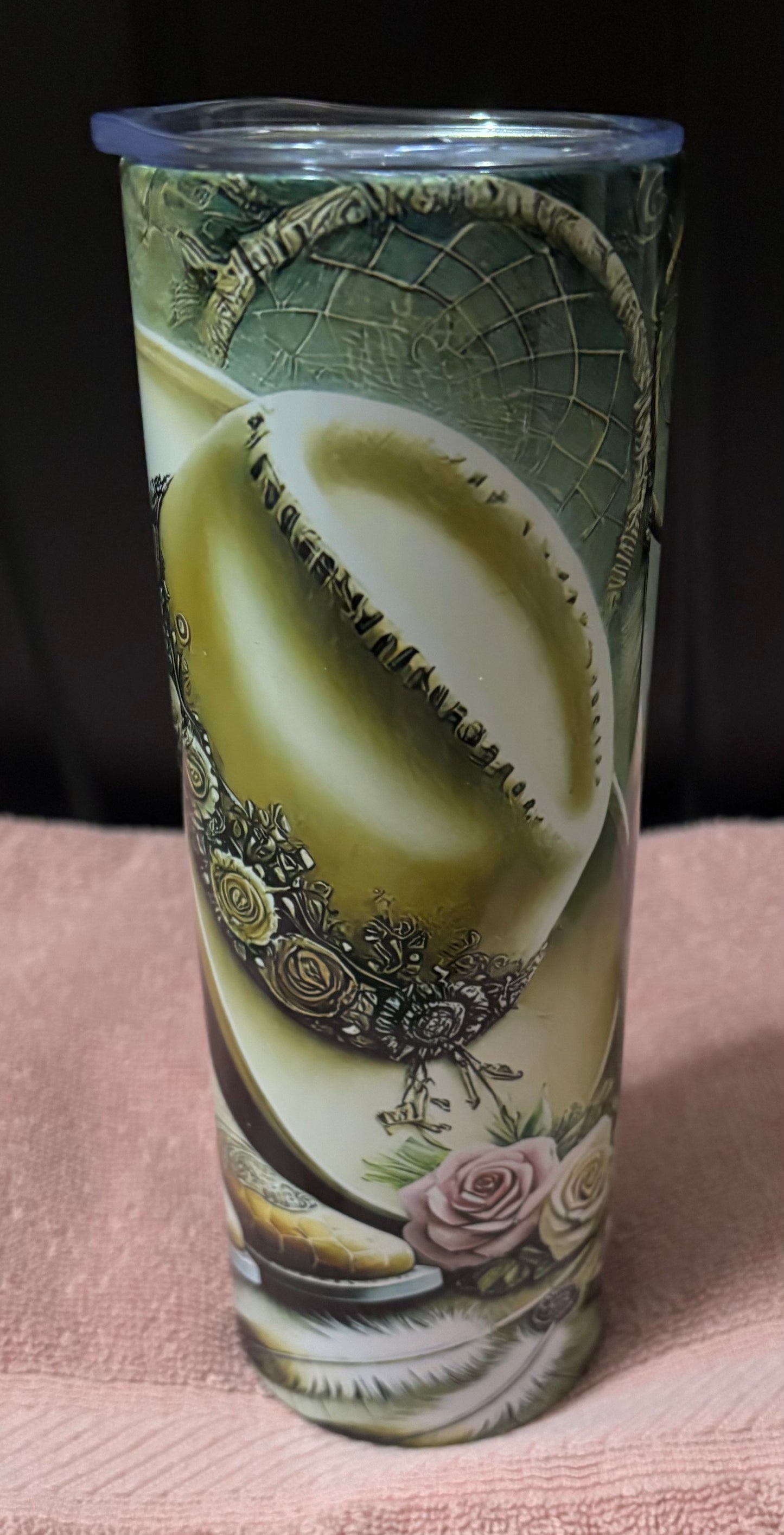 Cowboy Boots/hat 20oz skinny tumbler