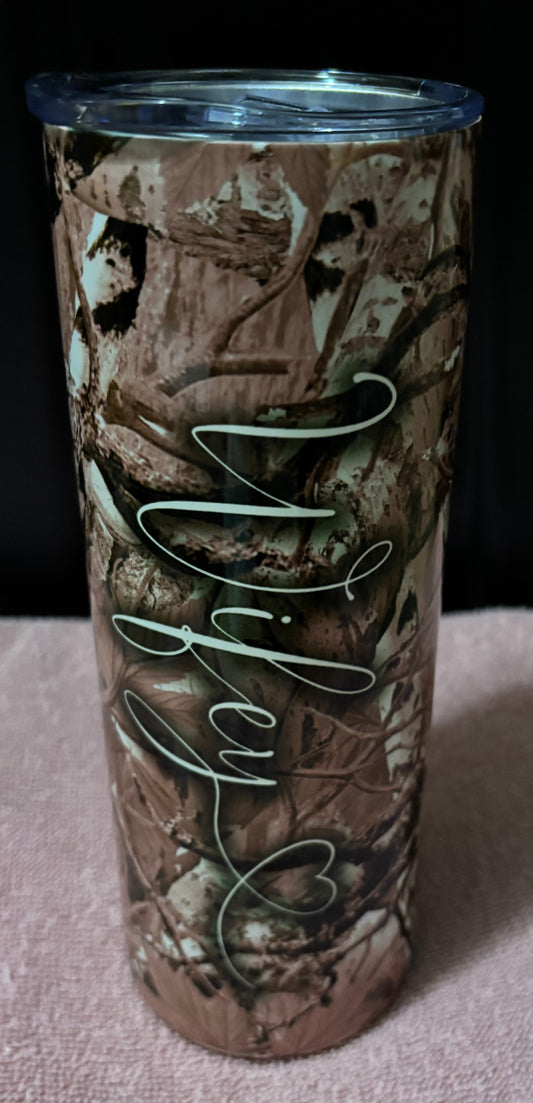 Wifey & Hubby 20oz skinny tumbler set