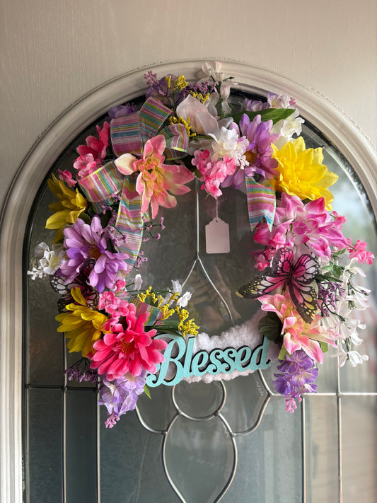 Spring “Blessed” 12” Wreath