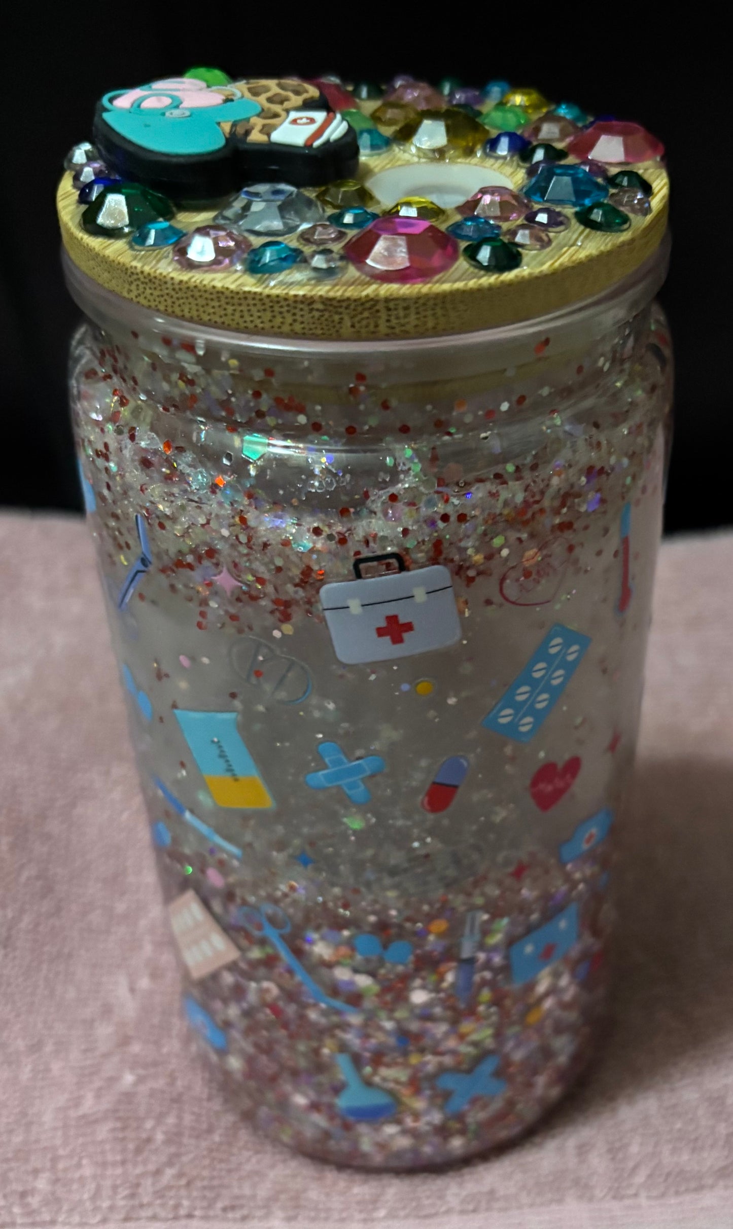 Nurse 16oz snow globe tumbler