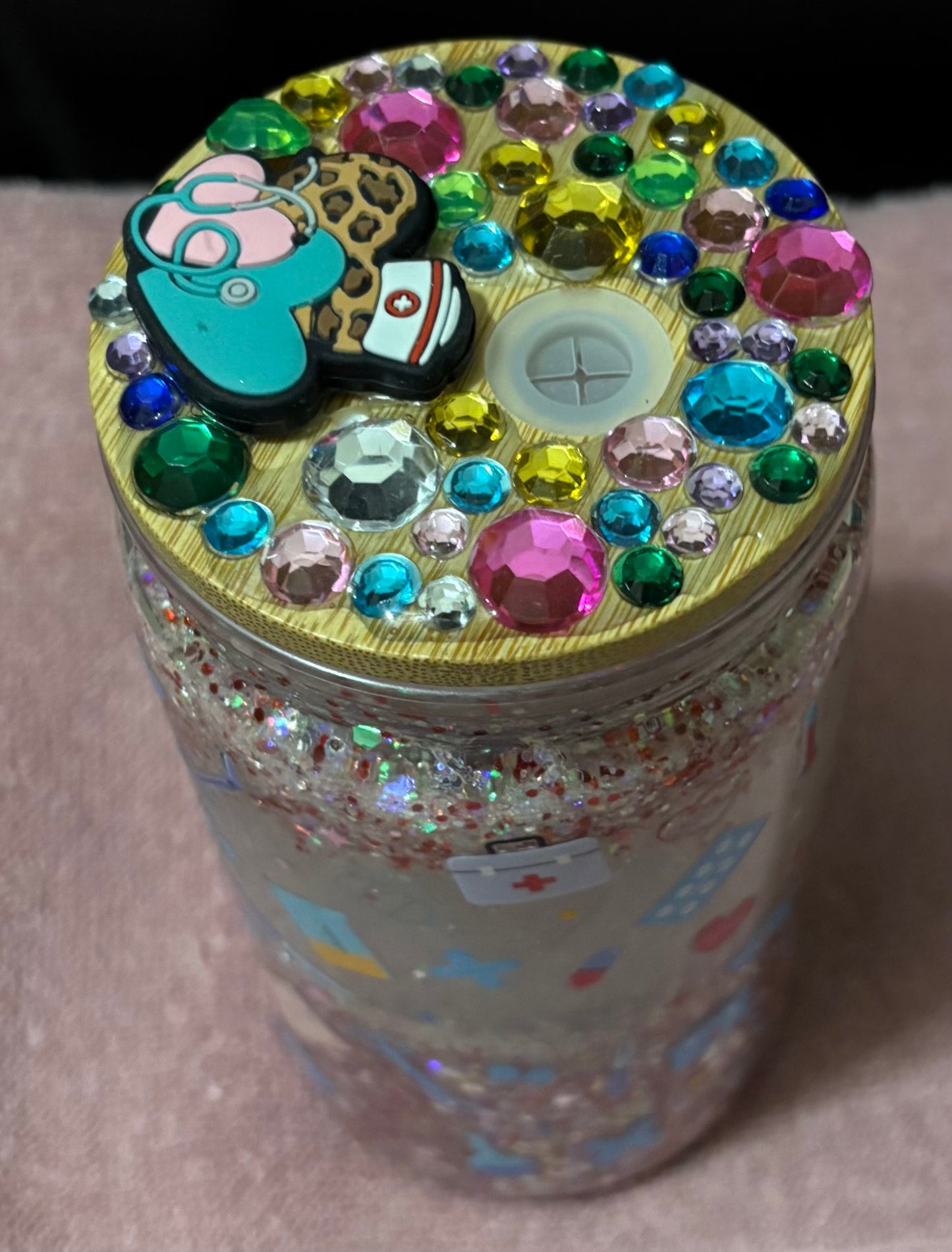 Nurse 16oz snow globe tumbler