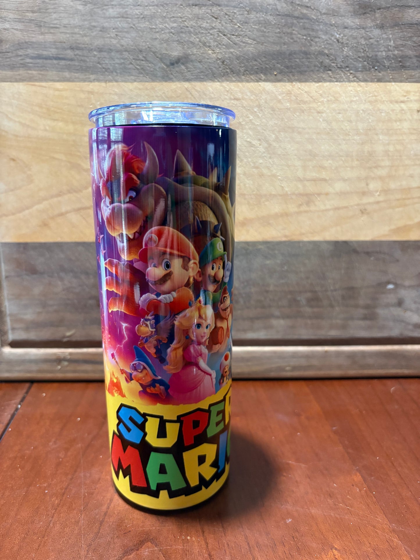 Super Mario Yellow 20oz skinny tumbler